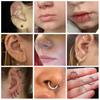 10pcs/lot Steel Hinged Segment Nose Hoop Rings Septum Piercing Daith Hoop Earring Lip Cartilage Piercings Women Jewelry 14G-20G
