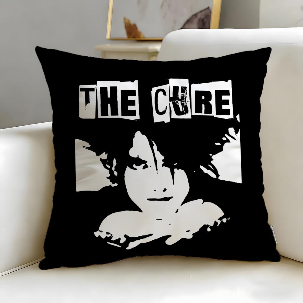 classic band The Cure Cushion Cover Soft  EasyWash Pillow Case  Versatile for Couch Bed Travel and Office
