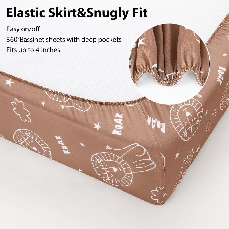 Soft Cotton Crib Fitted Sheet Baby Nursery Bedding Set Pure Color Breathable Double Layer Infant Bed Cover