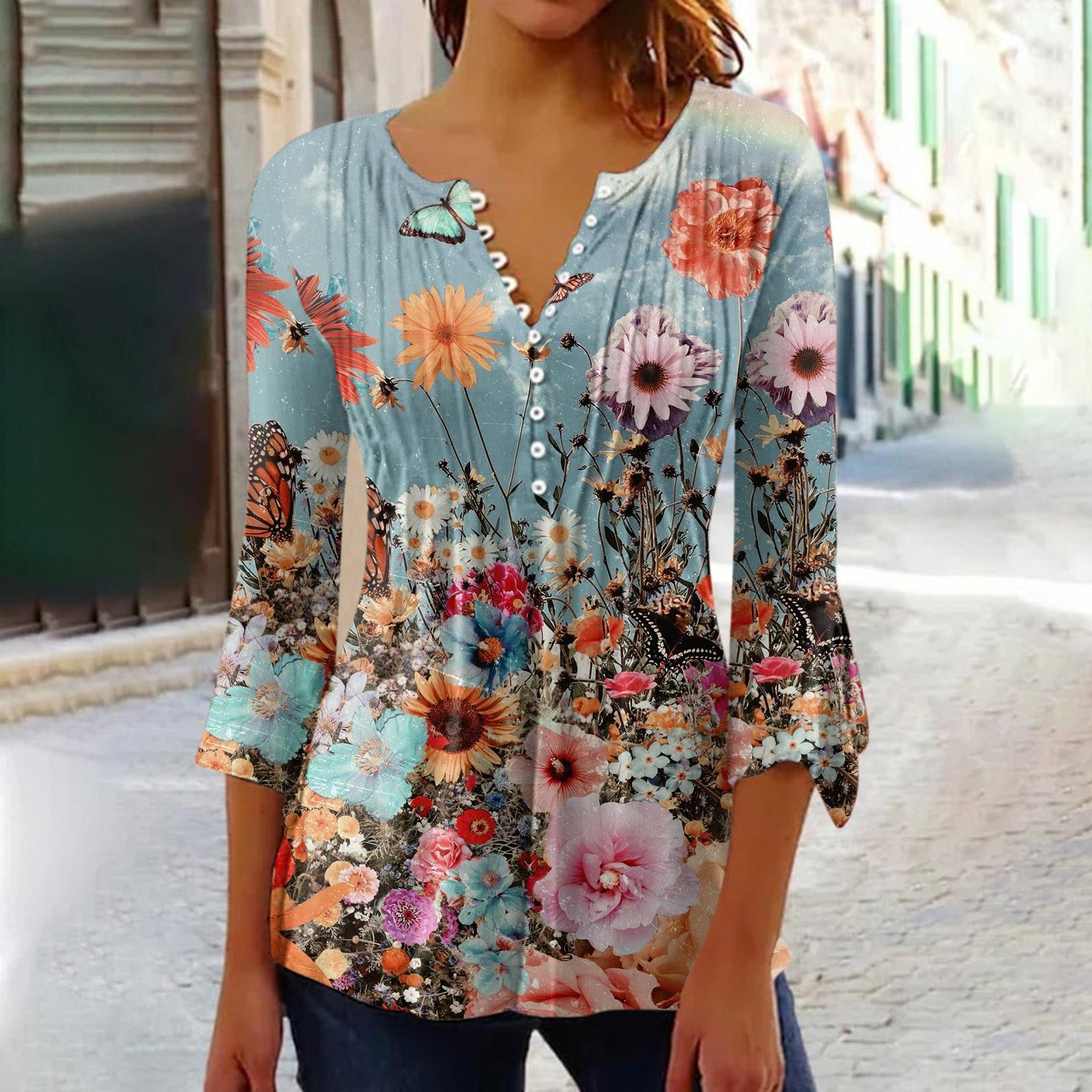 Рубашки с рукавами 3/4 лепестка для женщин — фото 5