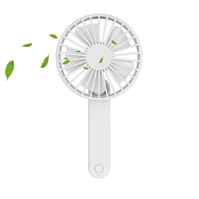 

Ручной вентилятор Qualitell, три скорости ветра, портативный складной настольный вентилятор, перезаряжаемый через USB, вертикальный мини-складной вентилятор двойного назначения белый