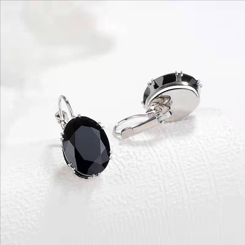 Water Drop Earrings Women Crystal Multicolor Temperament Shiny Zircon Earrings Fashion Attend Banquet High Quality