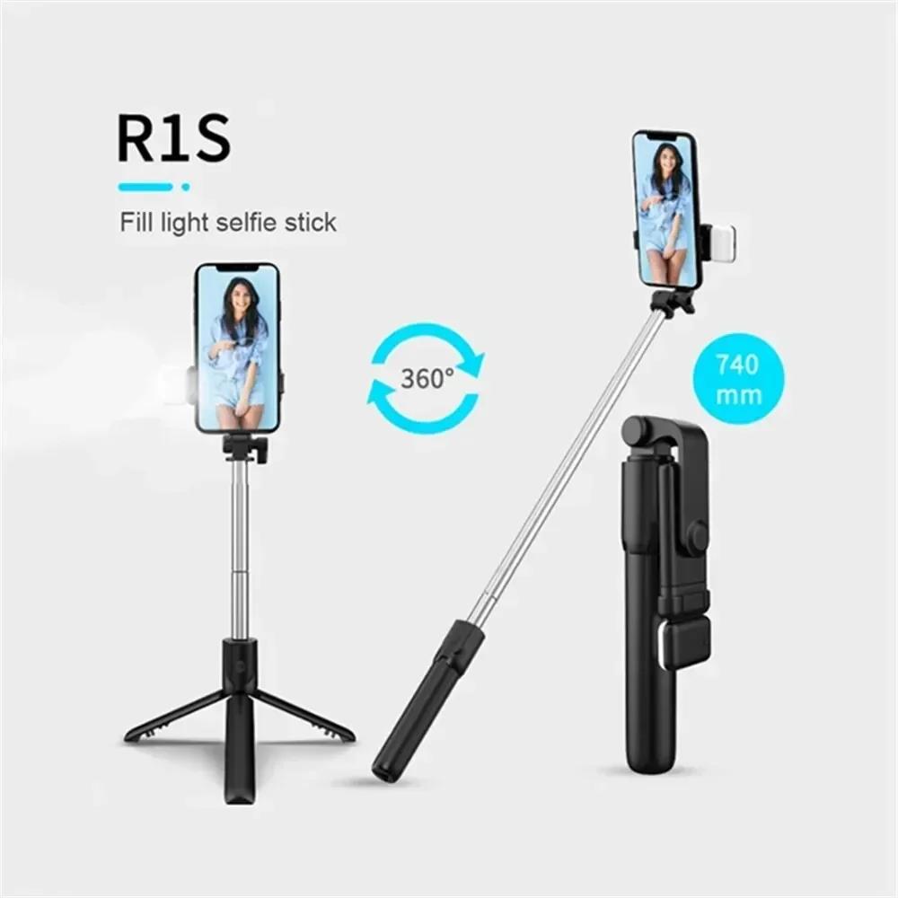 Bluetooth Selfie Stick Tripod with Fill Light Wireless Remote Cell Phone Holder Stand for Photography And Video Calling