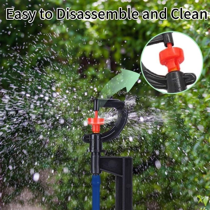 20 Stück 9,10 Zoll Tropfbewässerungsstäbe mit 360 Grad G-Typ Tropfbewässerungs-Drehsprinkler für Tropfschläuche