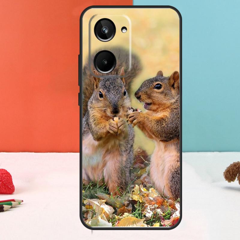 Squirrel Cute Animals For Realme C67 C75 C71 C55 C53 C61 C33 C63 C51 10 11 12 13 14 15 Pro Plus C65 GT7 Pro Case