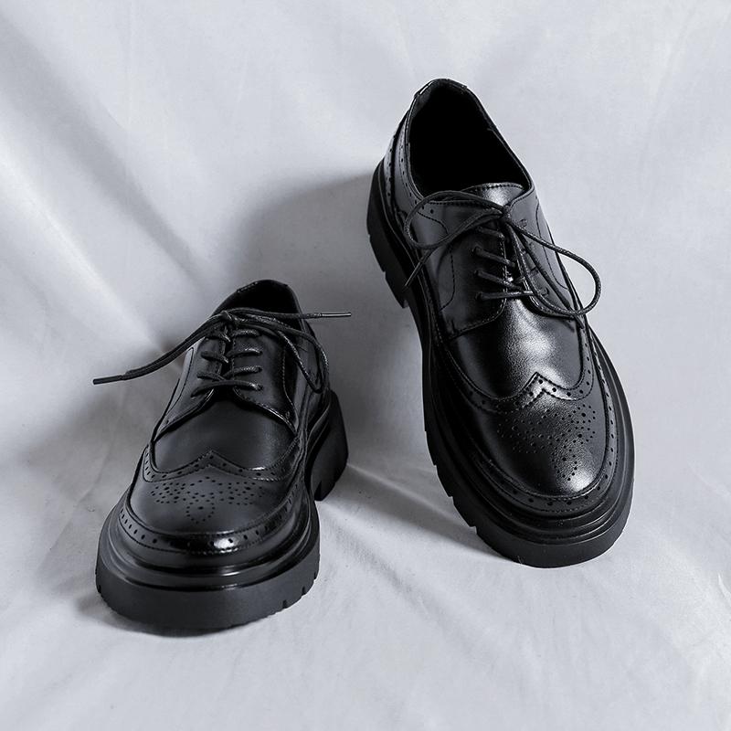 Fashion Spring Derby Officially Leisure Men's Casual Shoes Breathable Fashion Male Oxfords Formal Dress Footwear Handmade Business Shoes
