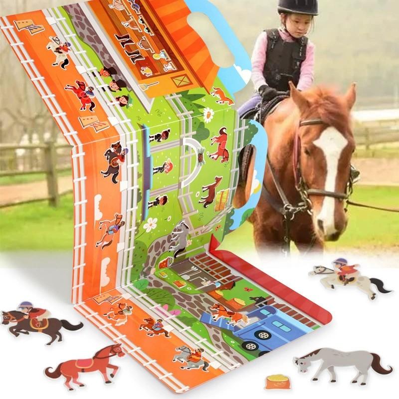 Kids' Reusable DIY Sticker Books Multi-Theme Bubble Sticker Jelly Stickers Portable Montessori Sticker Toy Gifts for Children