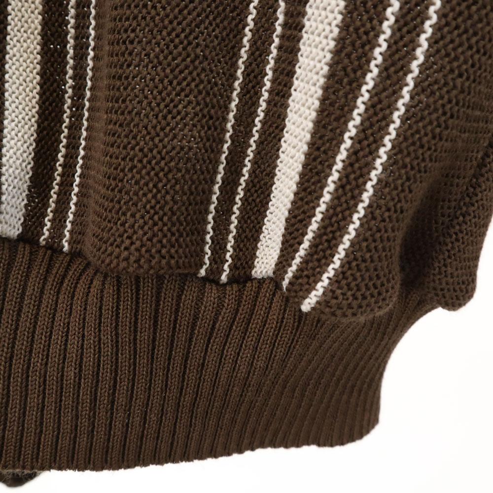 Needles made in Japan Striped Pattern Long sleeve V neck knit cardigan M Men's Used