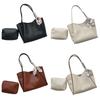 Large Capacity Women PU Shoulder Bag with Small Bag PU Underarm Bag  Office