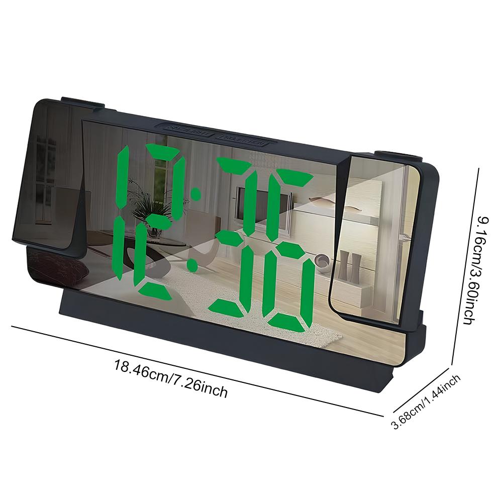 Despertador Digital LED Multifuncional Inteligente Luminoso Relógio Projetor de Teto Tela Grande Decoração de Quarto Cabeceira