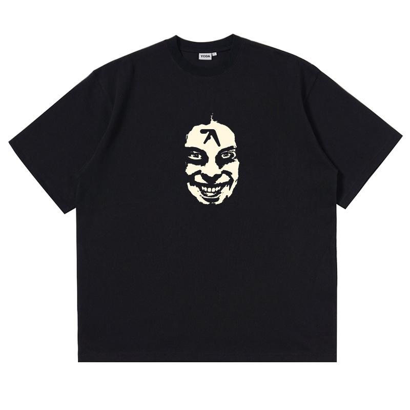 

Mens TShirt Aphex Twin Graphic Cotton Harajuku Oversized Vintage Korean Fashion Short Sleeve Tops Tees Y2k Streetwear Clothing 4XL