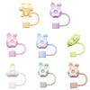 Cute Silicone Straw Toppers Delicate Straw Caps Silicone Straw Protectors Straw Covers For Office And Home