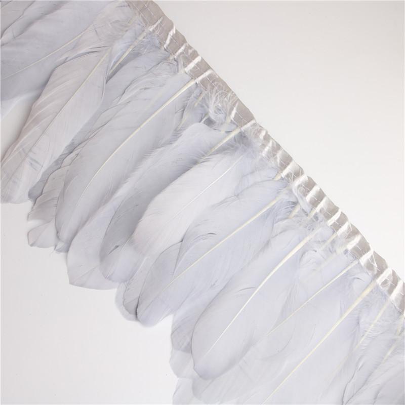 

2 Meter/Lot Goose Feathers Trims Dyed Real Geese Feather Fringe Ribbons for Dress Skirt Cloth Belt decorative Clothing