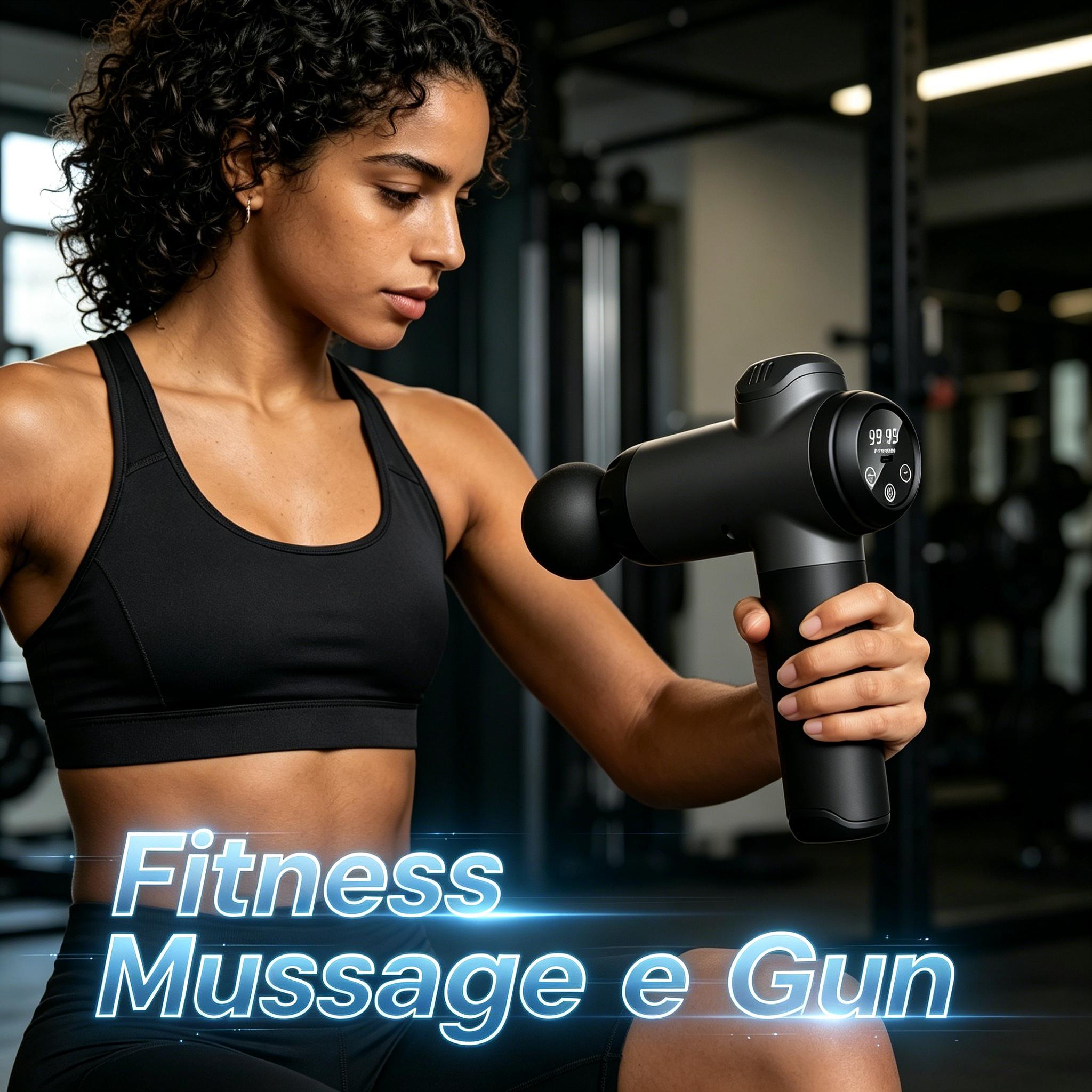 

Portable Mini Massage Gun for Office & Home Use - LCD Touch Control, 99 Gears чёрный