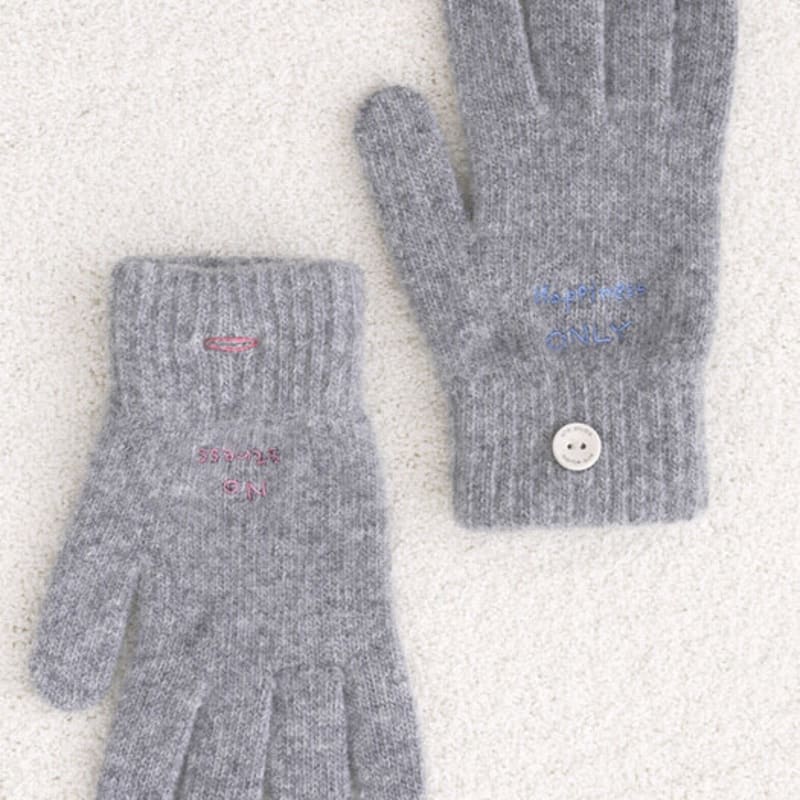 Orb Studio DON’T FORGET ME Wool Gloves (Grey)