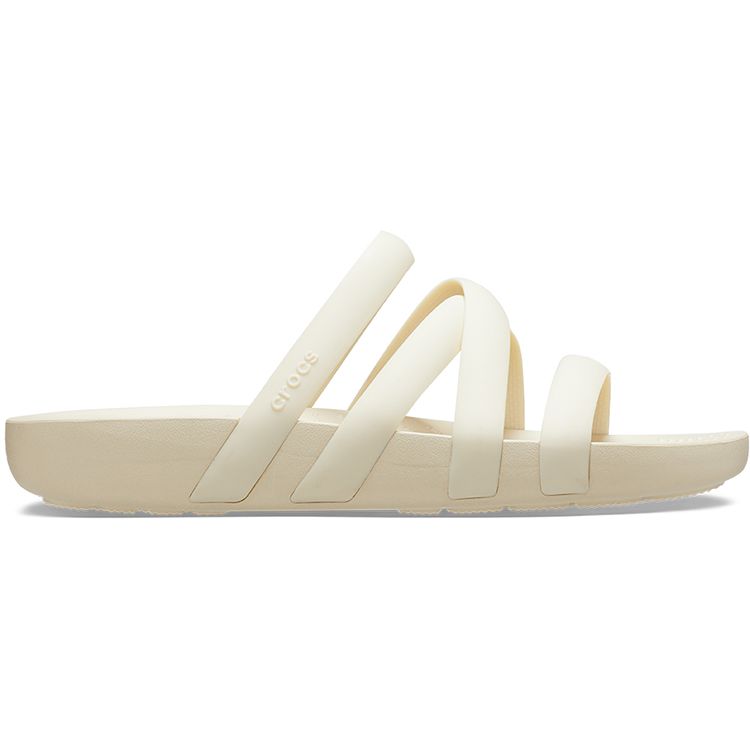 Crocs Lightweight Strap EVA Anti-Slip Slide Sandals Women Footwear Bone-White 208217-2Y2