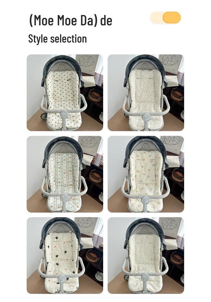 Soft Cotton Gauze Stroller Seat Cushion for Babies