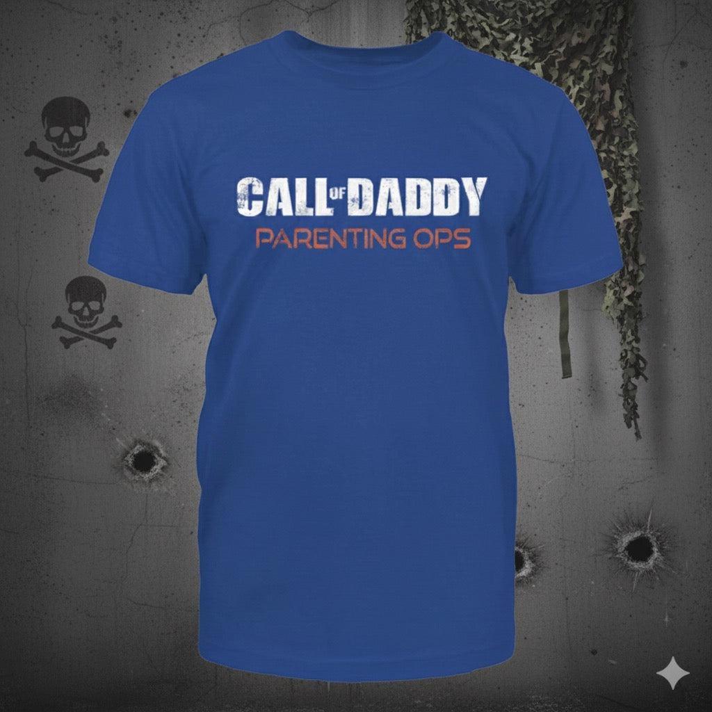 Call Of Daddy Parenting Ops - Distressed Gaming Parody T-Shirt: Funny Gamer Dad Gift