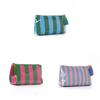 Portable Waterproof Cosmetic Organizer With Pvc And Striped Design For Daily Use