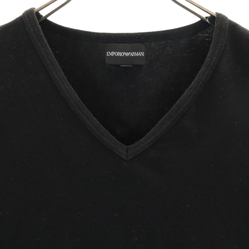 Emporio Armani made in Japan Short sleeve V neck T-shirt XL black Men's Used