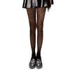 Damskie czarne pończochy kabaretki z akcentami w postaci diamentów i białe podkolanówki JK