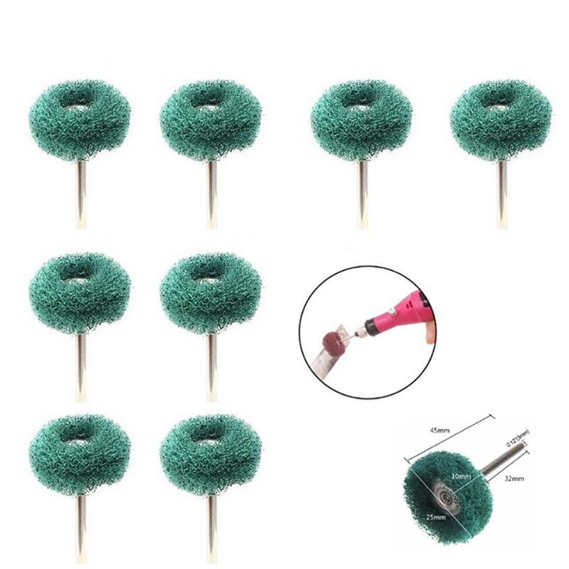 5-20pcs Mini Drill Abrasive Brush Nylon Buffing Polishing Wheel Dremel Rotary Hand Tool Accessories Set Rust Remover