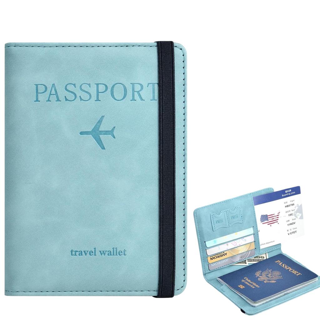 Passport ID Passport PU Card Lightweight and Multiple Card Passport Storage Overseas Travel Supplies [DELUXEFOX] Case, Anti-Skimming, Multi-Function