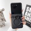 Voor Draadloos Opladen Magnetische Lederen Telefoonhoesje voor Motorola Razr 50 40 Ultra Moto Razr 60 50 Ring Scharnier Beschermhoes