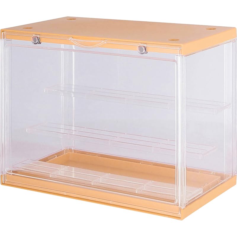 

Fuji Boeki Collection Case, Acrylic Case, Figure Case, 30cm Wide x 17.6cm Deep x 23.3cm High, 3 Tiers, Yellow, Product Number 29028