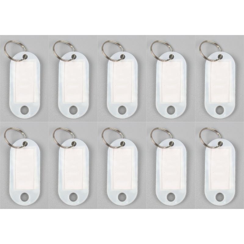 

10pcs Key Tag Plastic Number Tag Colored Keychain Luggage Tag Label Classification Tagable Hang Tag Household Goods