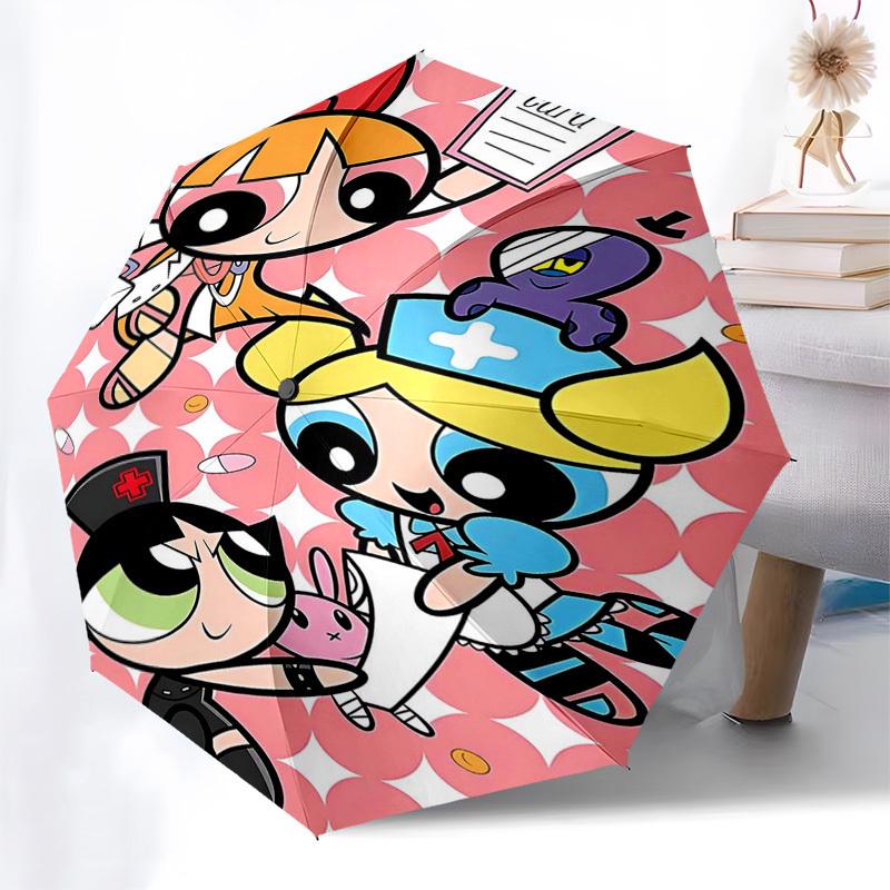 

1pc Tengen Uzui Anime Character Umbrella, Automatic Opening Closing, Portable 3-Fold Design, 8-Bone Iron Frame Outdoor Umbrella, Perfect Gift for Fans
