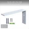 HeavyDuty Metal LShaped Floating Bracket, Triangle Shelf Support for TV Stand & Cabinet White 30cm