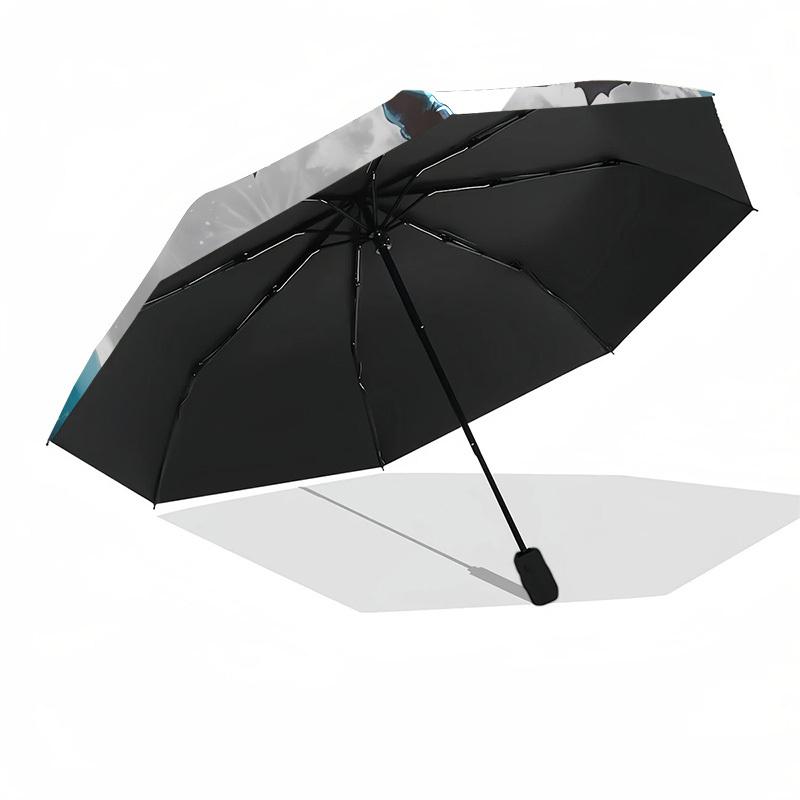 1PC Witch Moon Automatic Folding Umbrella - Compact 8-Rib Design, Durable Plastic & Iron, Lightweight for Outdoor Daily Use, Festive Gift098