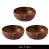 Natural Coconut Bowl 12-15cm Handmade Wooden Tableware Wood Spoon Dessert Fruit Salad Mixing Rice Ramen Bowl Kitchen Dinnerware
