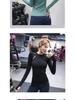 Damen Schnelltrocknendes Schlankmachendes Langarm-Fitnessoberteil für Herbst/Winter