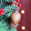 12 Vintage Mercury Copper Glass Pinecone Christmas Ornaments Pinecone Christmas Tree Decorations for Halloween, New Year, Valentine Day