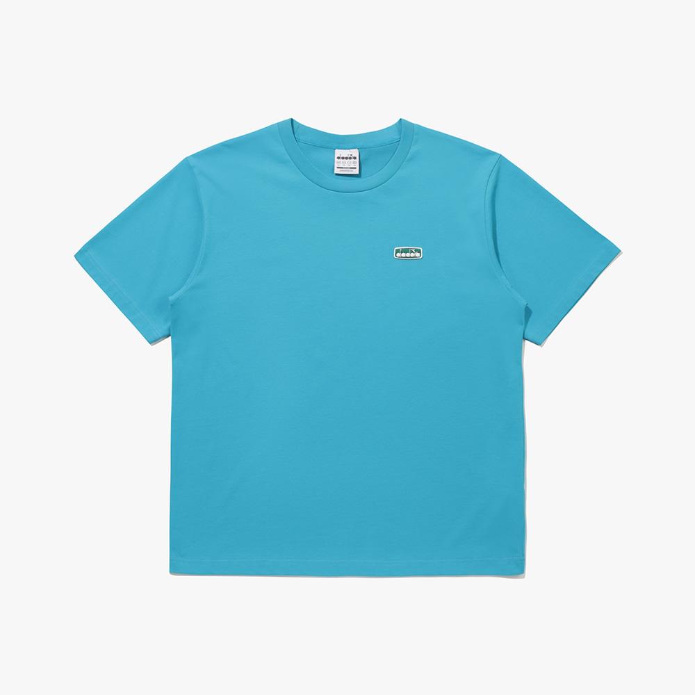 Diadora Comfy Wappen Basic Short Sleeve T-Shirt Turquoise