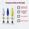 5Pcs Fly Spinning Propeller Metal Sequins Insect Soft Bait Micro Fishing Flies Fly Fishing Hook Trout Bass Fishing Lure Baits