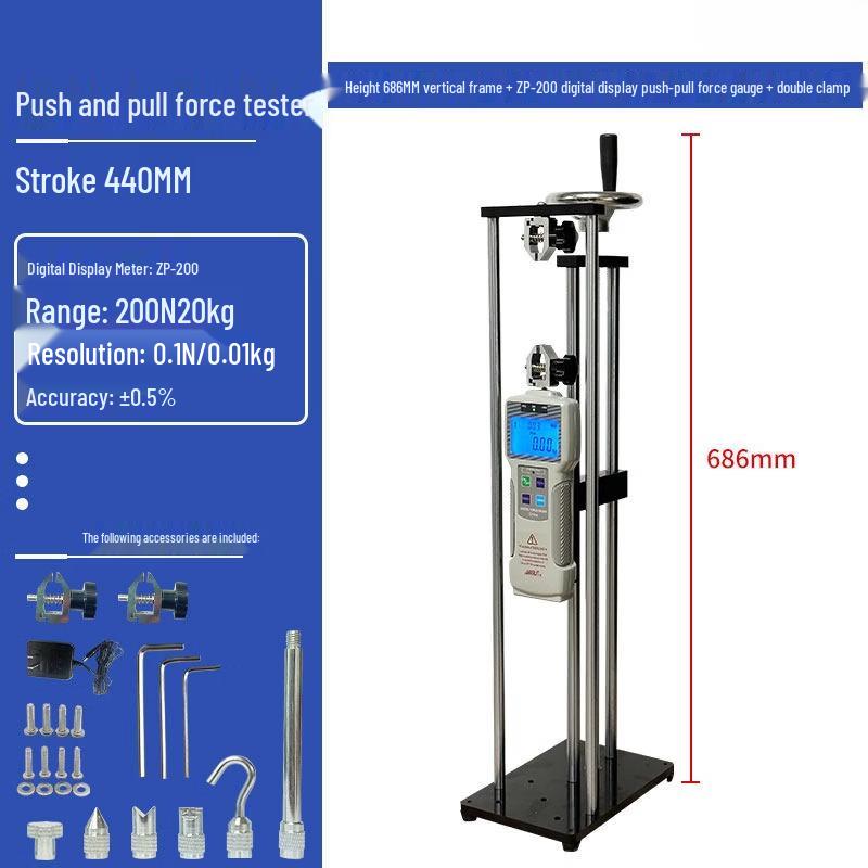 Hand-Crank Vertical Force Gauge Test Stand Kit