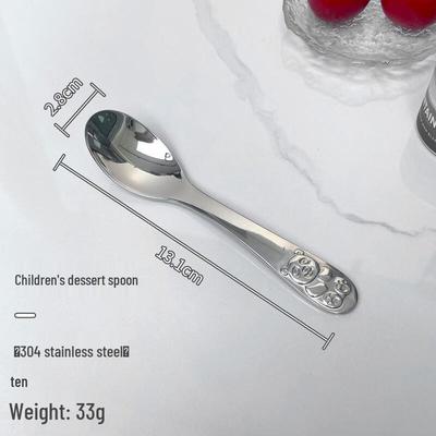 Abay Cartoon Panda Stainless Steel Kids Spoons