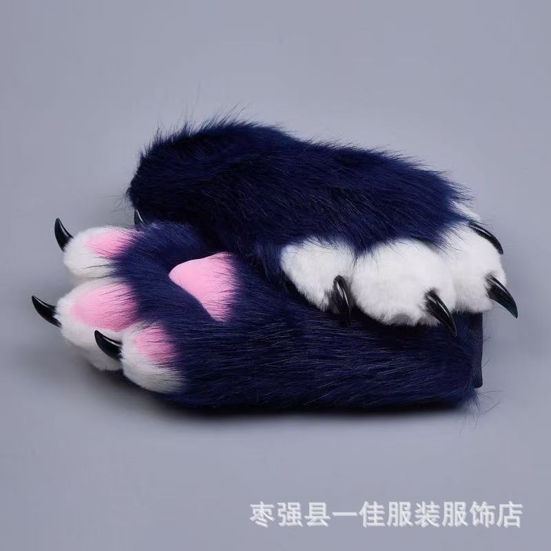 New Finished Animal Claws Squeak with Nails Furry Animal Claws Gloves Colored Cosplay Cat Scratch Gloves Squeak