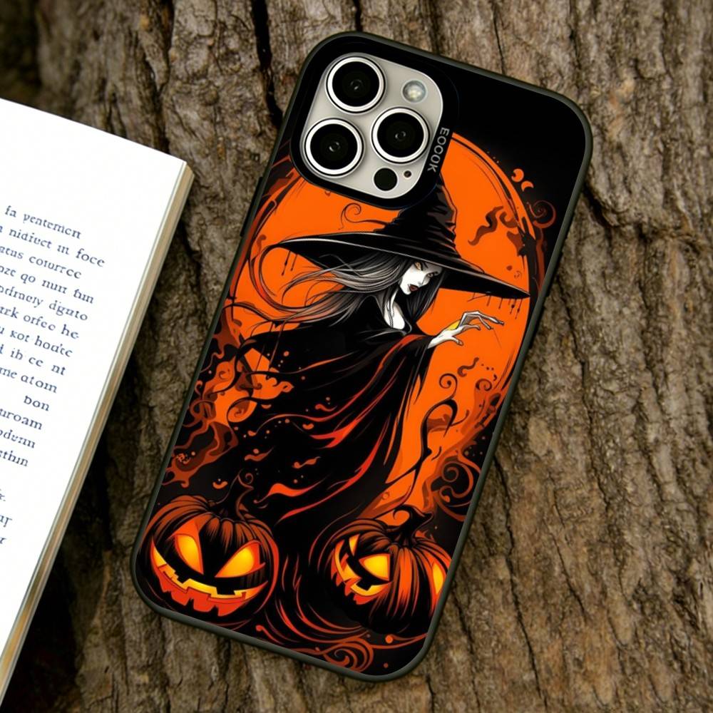 

Evil Witch Phone Case For iPhone 17,16,15,14,13,12,11 Plus,Pro Max,XS,Colorful Silver Black Cover iPhone14ProMax