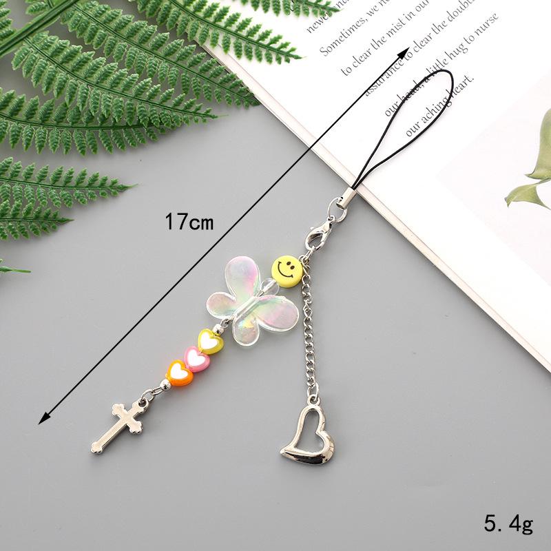 Handmade Colorful Bow Pendant Phone Case Keychain Lanyard Charm