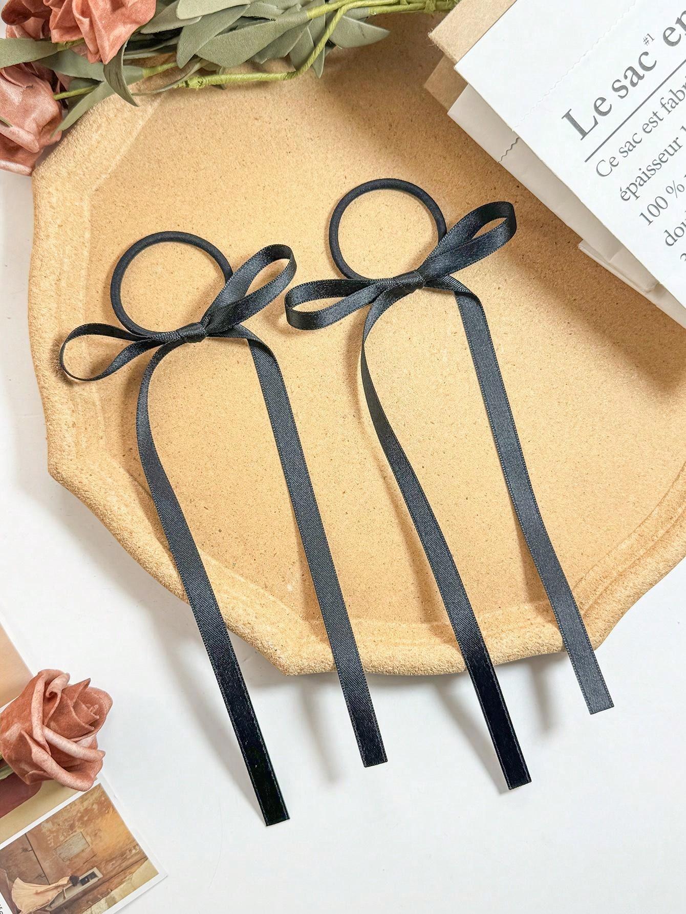 

2 шт./компл. Модная и минималистичная новая повязка на голову с бантом для женщин, универсальный аксессуар для волос, заколка для волос