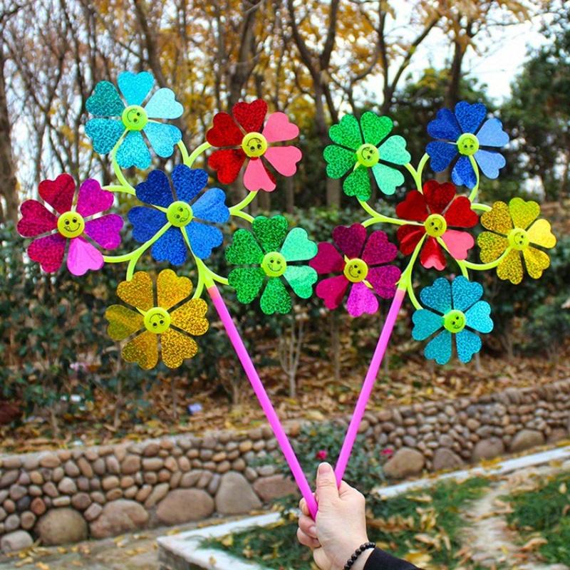 1 Pc Colorful Windmill Cartoon 3D Pinwheel Home Garden Decoration Wind Spinner Whirligig Yard Decor Outdoor Kid Gifts