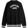 Calvin Klein Casual College Style Jacquard Button V-Neck Cardigan Sweater Unisex Sweater 4RD389G-UB1