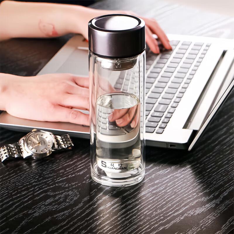 Shuanghan SH-8325 Double-Wall Insulated Glass Mug