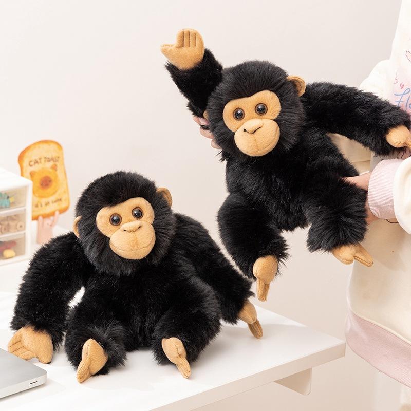 Cute 20Cm Long-Legged Monkey Doll Plush Toys Black Monkey Stuffed Pendant Cushion Doll Ornaments Children'S Birthday Gifts
