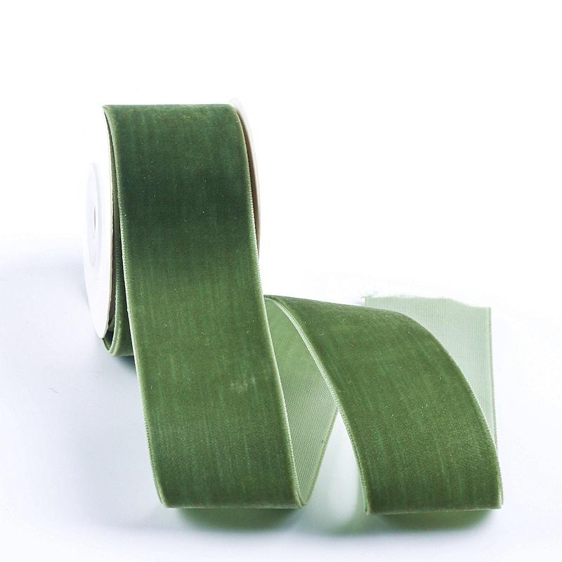 Eco-Friendly 38mm Single-Sided Flocked Velvet Ribbon Spool for Gift Wrapping DIY Bows Hair Accessories Birthday Cake Box Bands