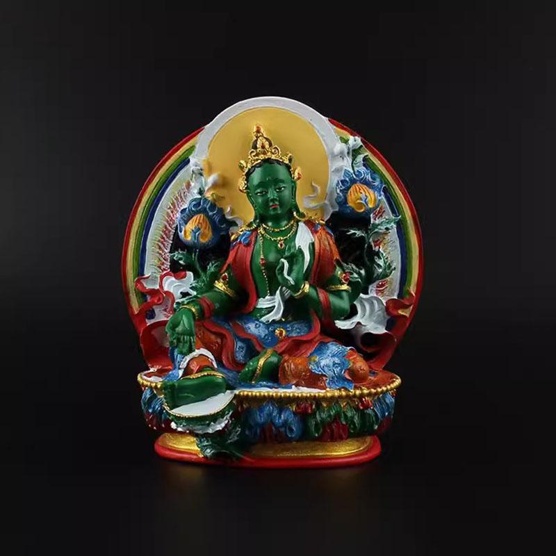 Soška Buddhy, Vadžrapáni, Král hustých stop, bódhisattva, ručně malovaná, malá soška Buddhy